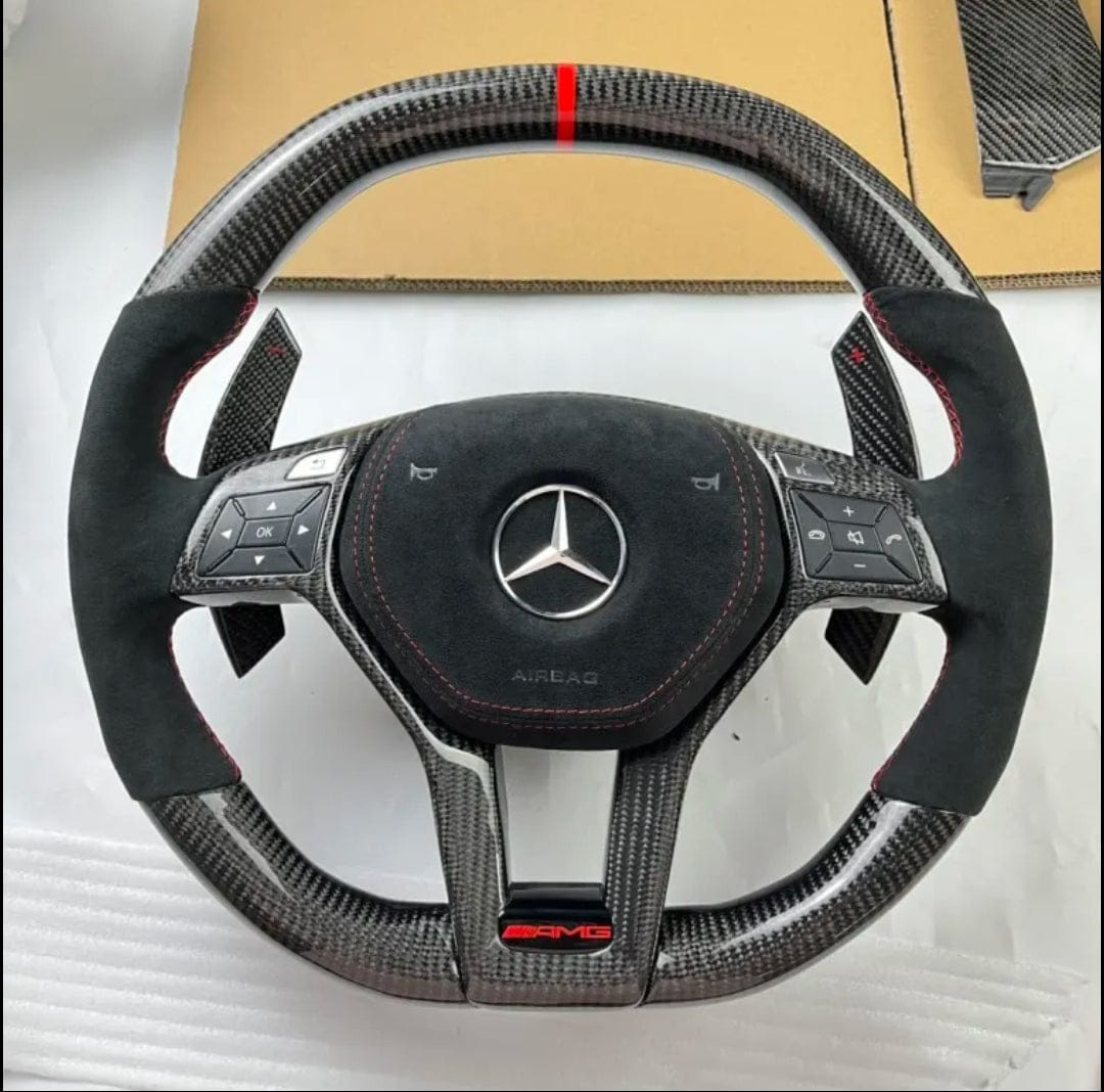 Systemcar67™Volant Mercedes-benz Carbone altantara AMG C63 Volant Mercedes Carbone Altancara W204, W212, X204, S212, C207, A207, C218, W246, W176, C117,