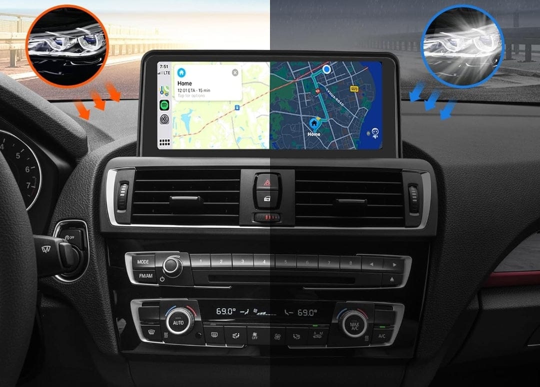 Systemcar67™ Bmw 1,2 Series F20/F21/F22/F23/F45 10.Pouces Carplay sans Fil Android Auto 2013-2018 NBT System