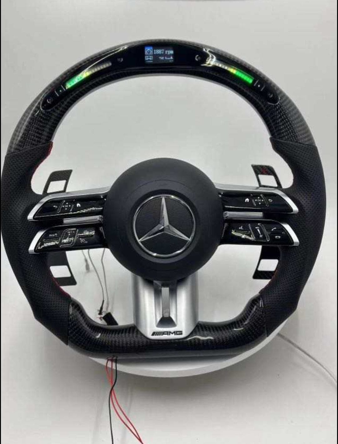 Systemcar67™MERCEDES-BENZ volant Volant haute performance pour Mercedes AMG - LED intégrées et palettes en carbone