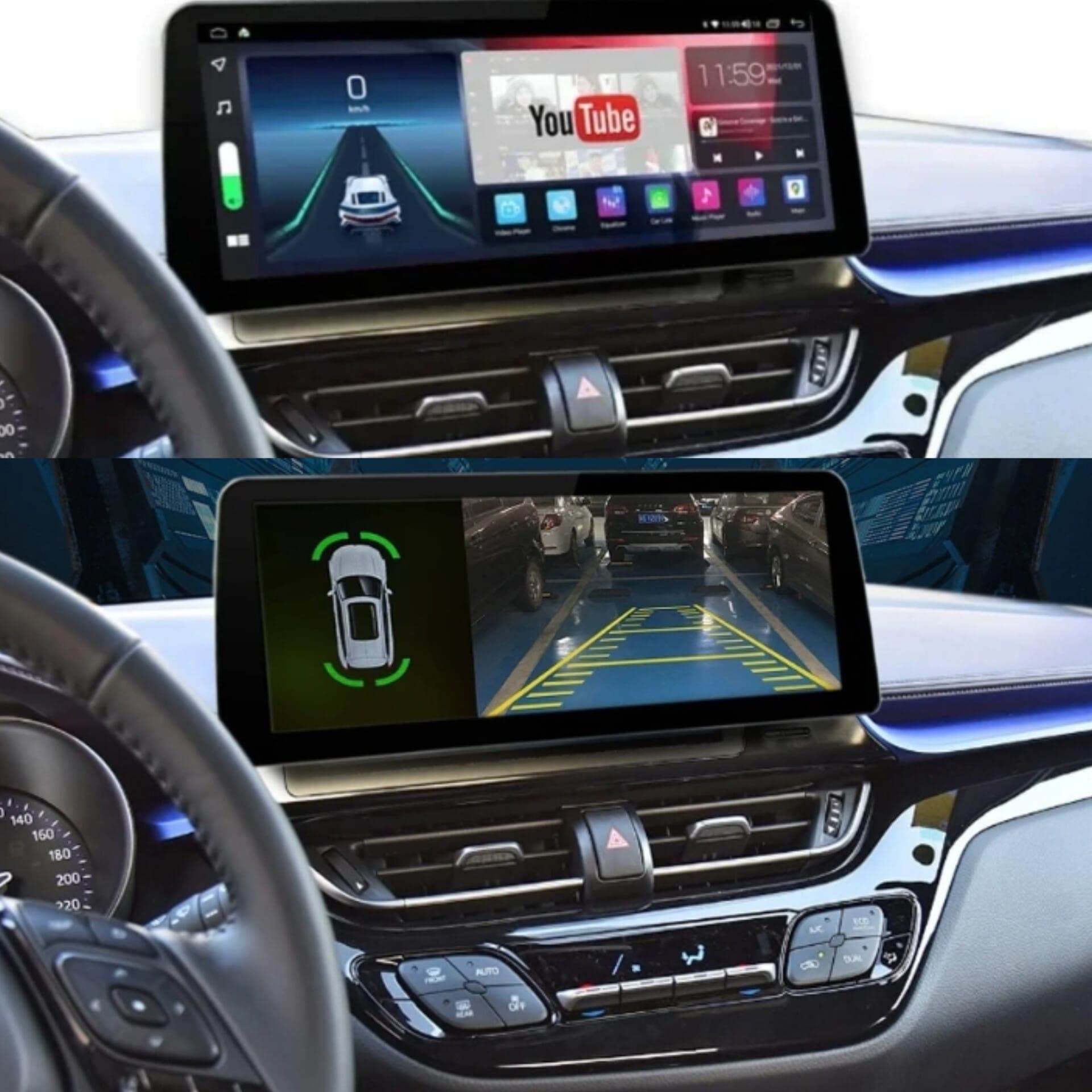 Systemcar67™ Carplay Toyota C-HR Android Auto tactile 2016-2021 12.5 poueces