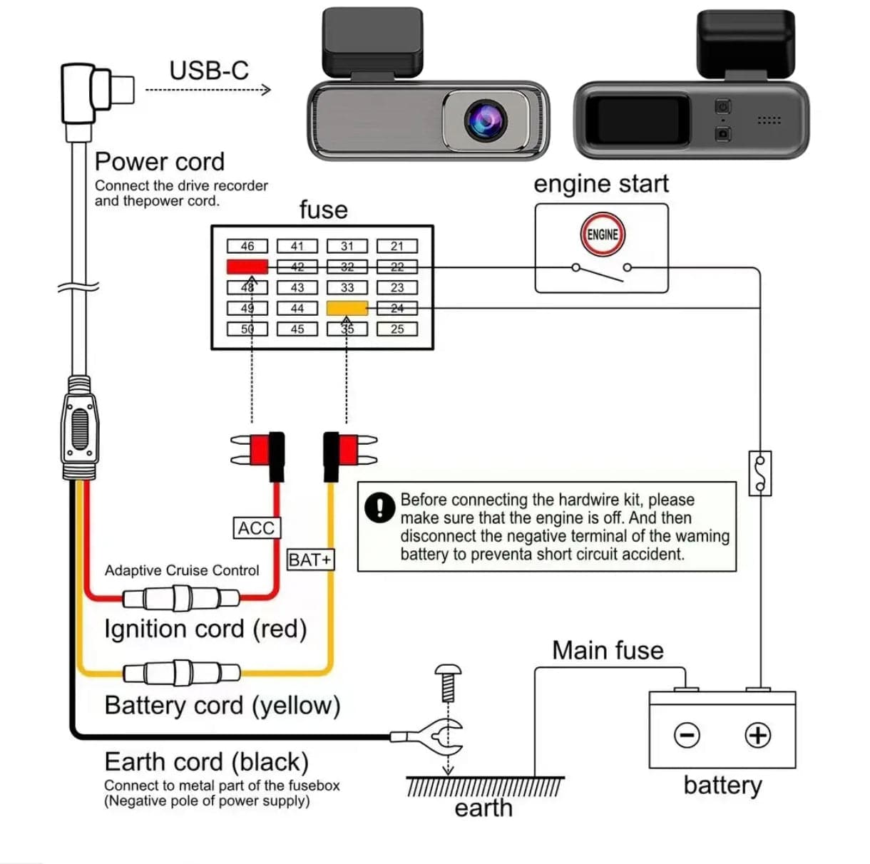 CAMÉRA De VOITURE, CAMPING-CAR Avant et Arrière, Vision Nocturne, WIFI, HD 1080P