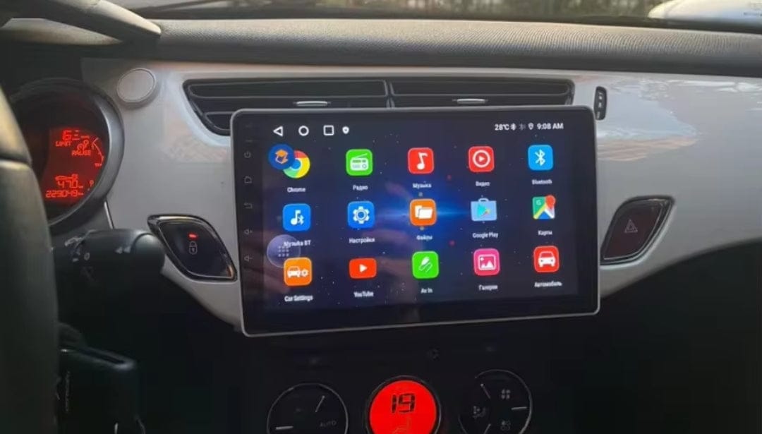 Android 14 Autoradio Multimédia, pour Citroen C3 DS3 2007-2017 9 Pouces 2 Din Écran Tactile Autoradio CarPlay GPS AHD Bluetooth 4G64