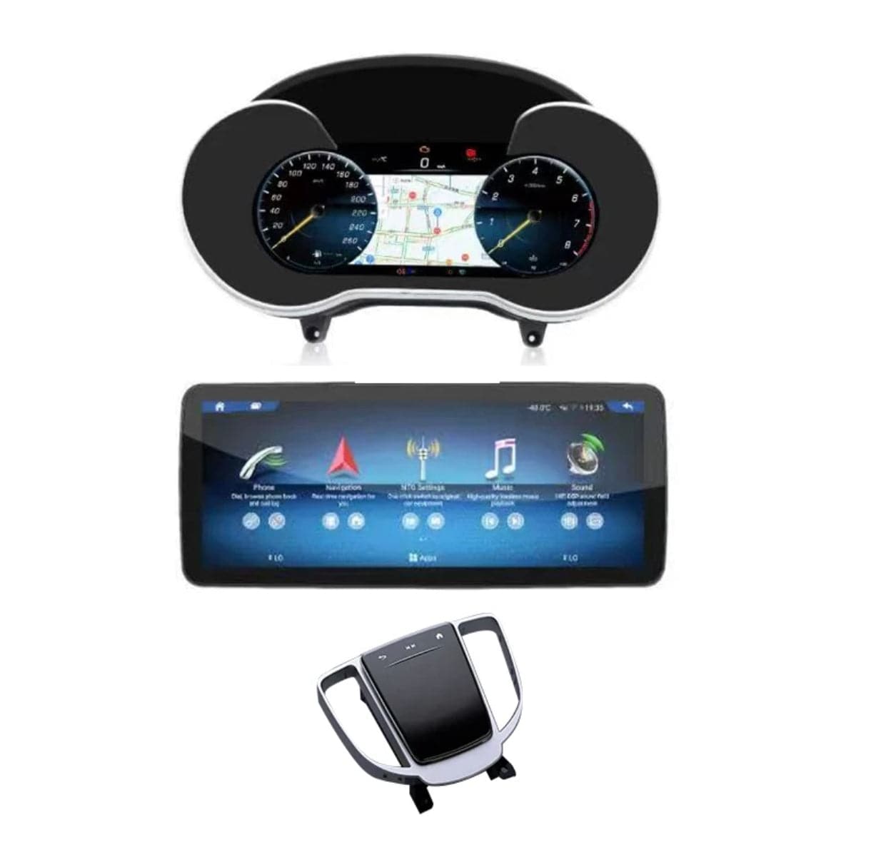 Systemcar67™ Carplay & Cockpit & Pavé tactile de commande Mercedes Classe C GLC W205 2015-2018