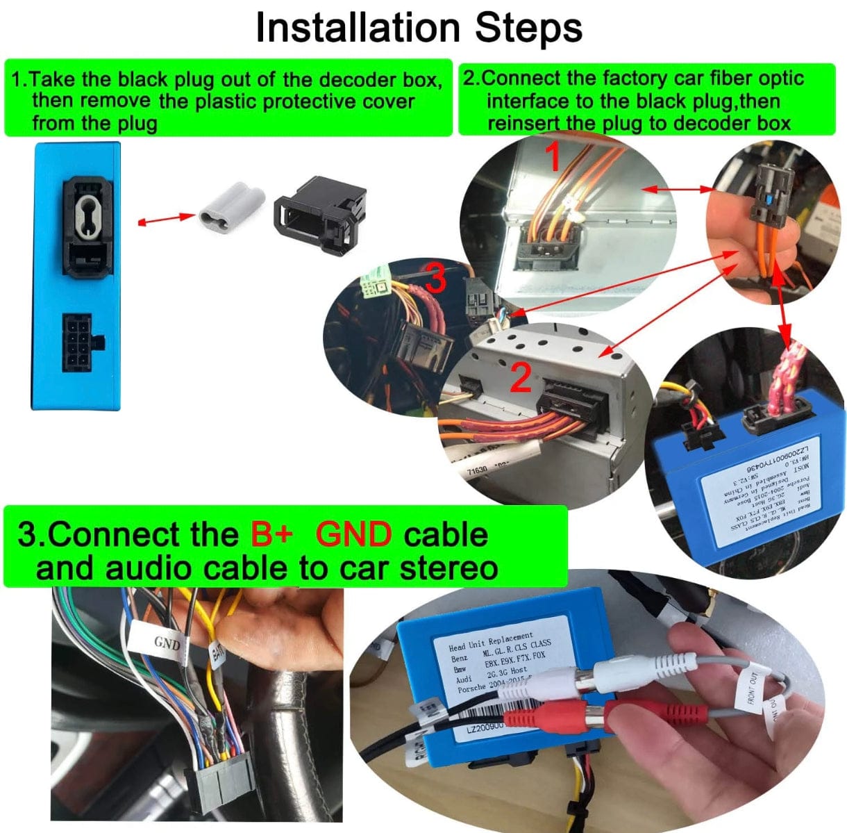 Systemcar67™ Boitier fibre Bose Porshe 991 Cayman Carplay sans fil 4G64 2009-2015