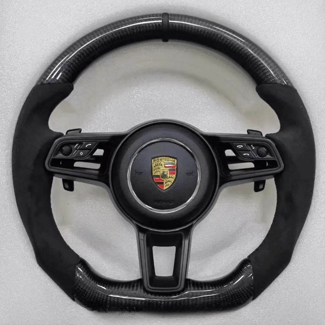 Systemcar67™Volant Porsche Plug-and-play Carbone Alcatara Cayenne Macan Carrera 911  Boxster Carbone