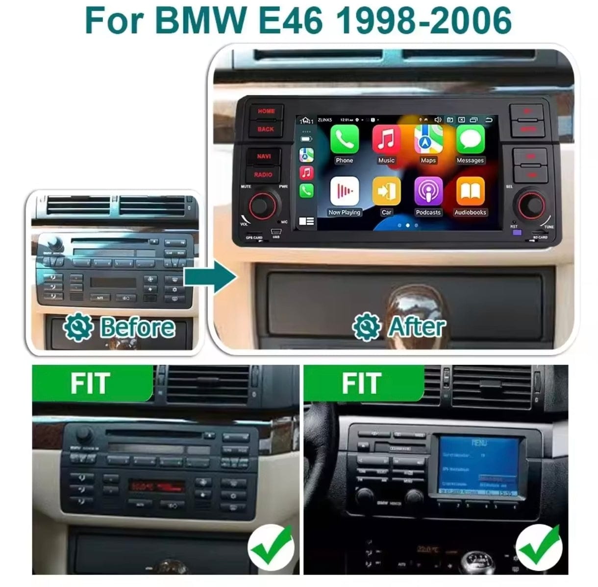 Systemcar67™ Carplay BMW E46 1998-2006 2G32