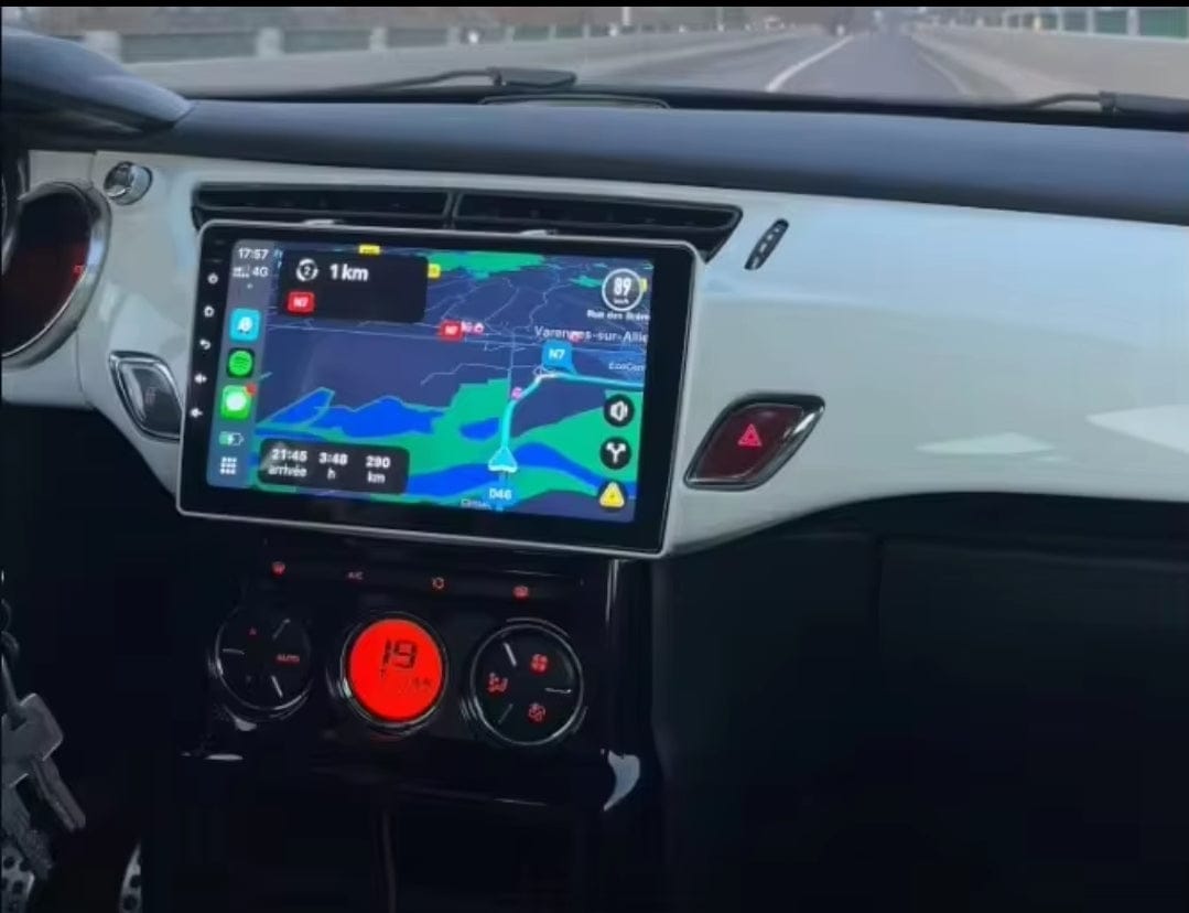 Android 14 Autoradio Multimédia, pour Citroen C3 DS3 2007-2017 9 Pouces 2 Din Écran Tactile Autoradio CarPlay GPS AHD Bluetooth 4G64